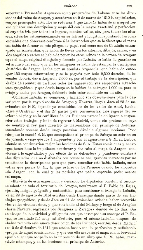 XXI Prólogo. 1895 Itinerario Aragón Labanna