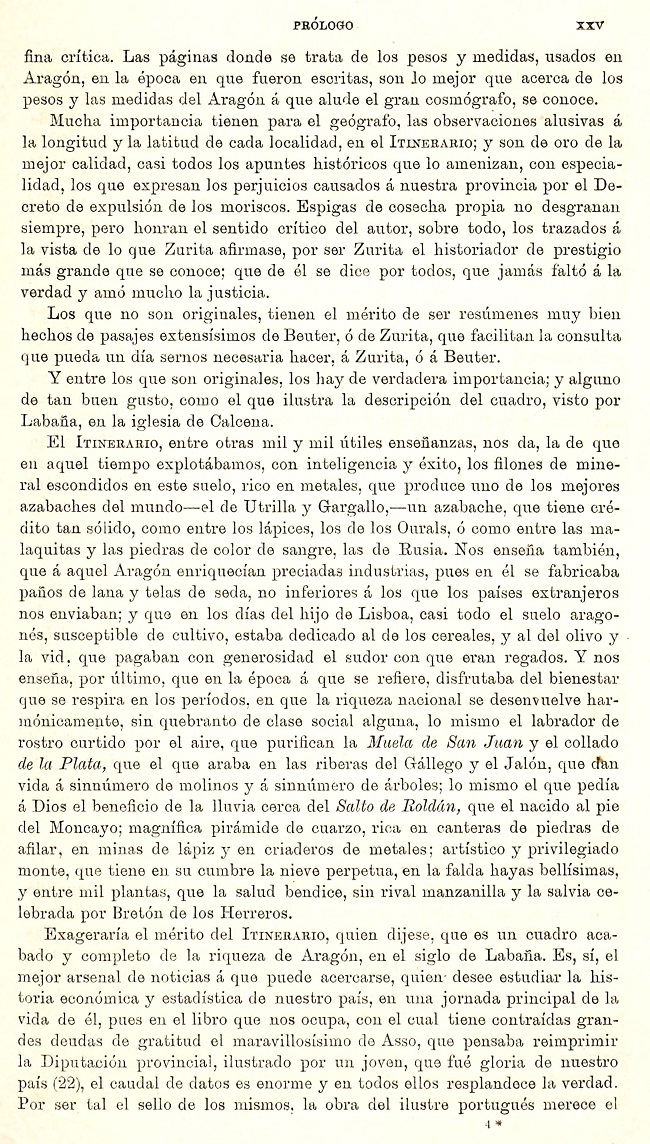 XXV Prólogo. 1895 Itinerario Aragón Labanna