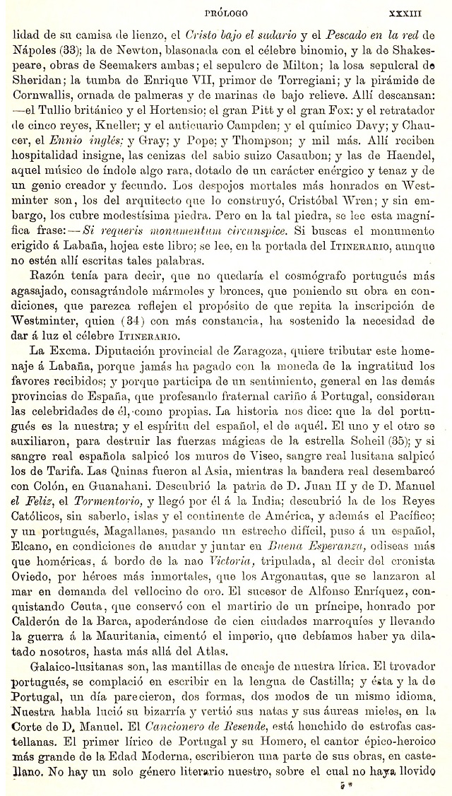 XXXIII Prólogo. 1895 Itinerario Aragón Labanna