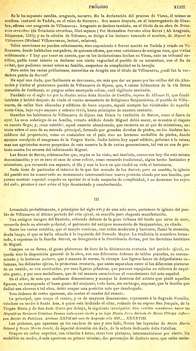 XLIII Prólogo. 1895 Itinerario Aragón Labanna