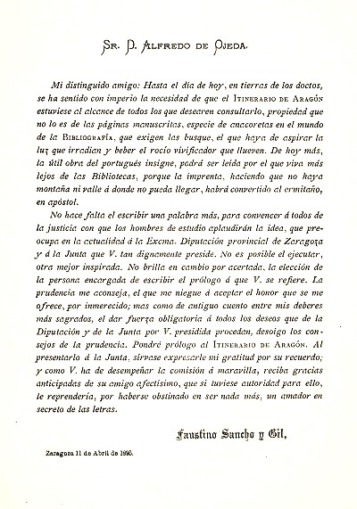 Faustino Sancho y Gil. 1895 Itinerario Aragón Labanna 5