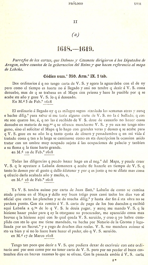 LVII Prólogo. 1895 Itinerario Aragón Labanna