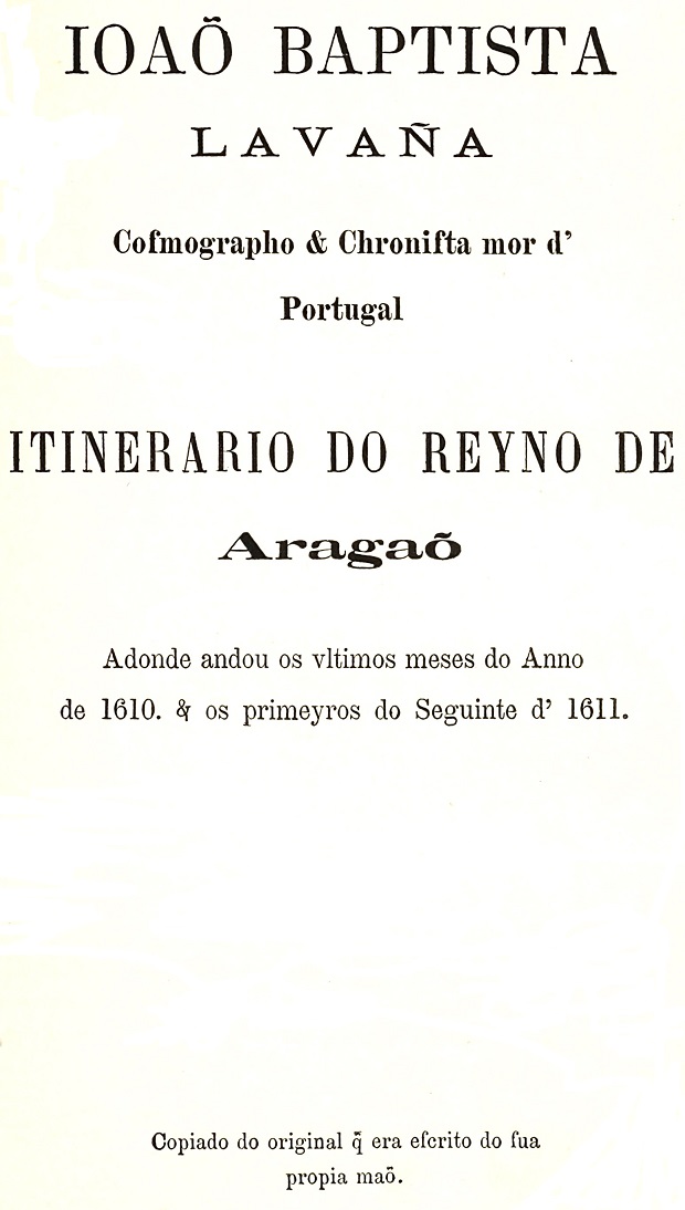 75 IOAO BAPTISTA LAVAÑA. 1895 Itinerario Aragón Labanna