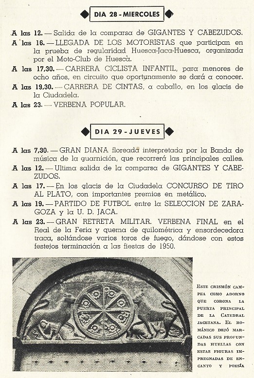 Fiestas en Jaca en 1950. Página 9