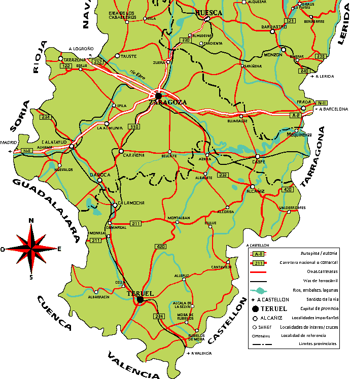 Mapa Aragón mudejar