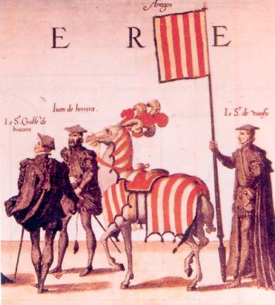 Bandera de Aragón en 1558