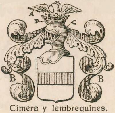 Cimera y lambrequines