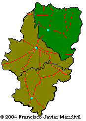 Mapa de la situación del municipio Canal de Berdun dentro de Aragón