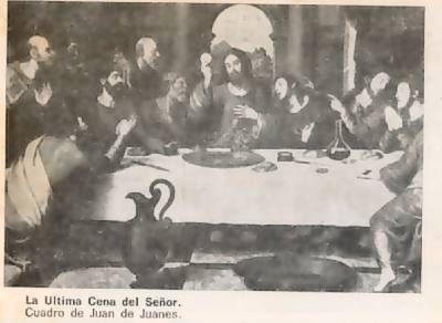 Ultima cena. El Santo Caliz.