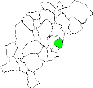 Mapa de Fuentes de Rubielos situado dentro de la Comarca Gudar Javalambre