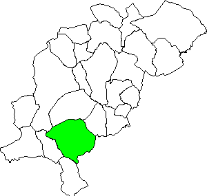 Mapa del municipio Manzanera situado dentro de la Comarca Gudar-Javalambre