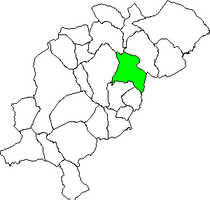 Mapa Nogueruelas dentro de la comarca Gudar-Javalambre