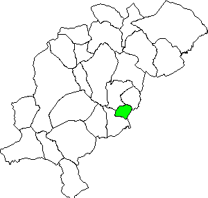 Mapa Olba dentro de la comarca Gudar-Javalambre