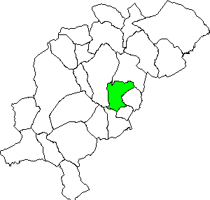 Mapa Rubielos de Mora dentro de la comarca Gudar Javalambre