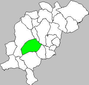Mapa del municipio Sarrión dentro de la Comarca Gudar-Javalambre
