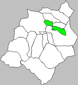 Mapa del municipio Agón dentro de la Comarca Campo de Borja