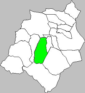 Mapa del municipio Ainzón dentro de la comarca Campo de Borja