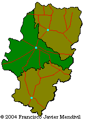 Mapa de situación de Ateca dentro de Aragón