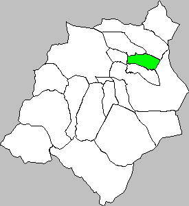 Mapa de Bisimbre dentro de la comarca Campo de Borja