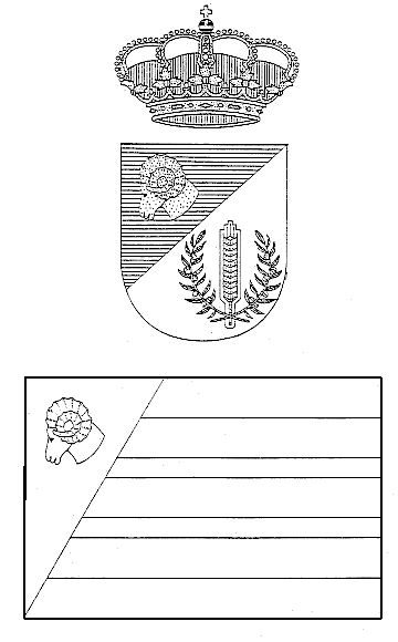 Bandera y escudo municipal de El Buste