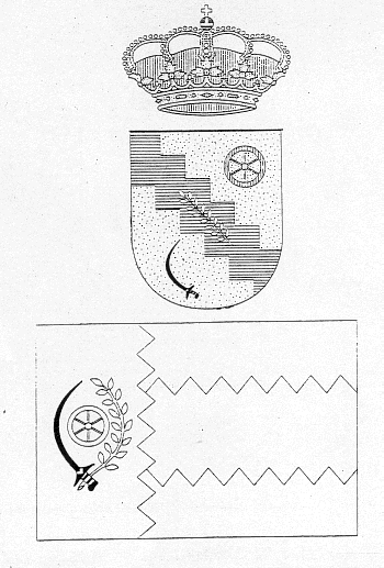 Bandera y escudo municipal de Lagata