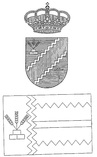 Bandera y escudo de Las Pedrosas