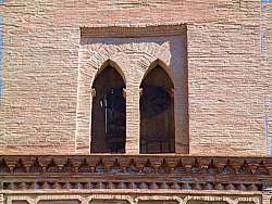 Detalle ventana mudéjar de Terrer