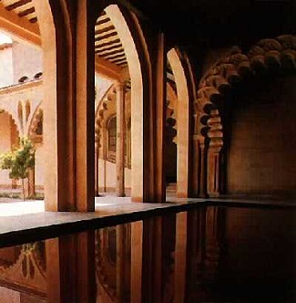 Patio interior Aljaferia en Zaragoza