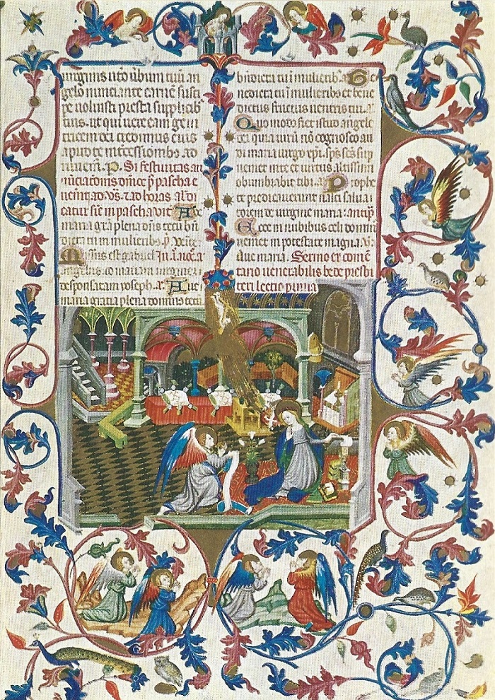 Anunciación. Le Breviaire de Martin d'Aragon.