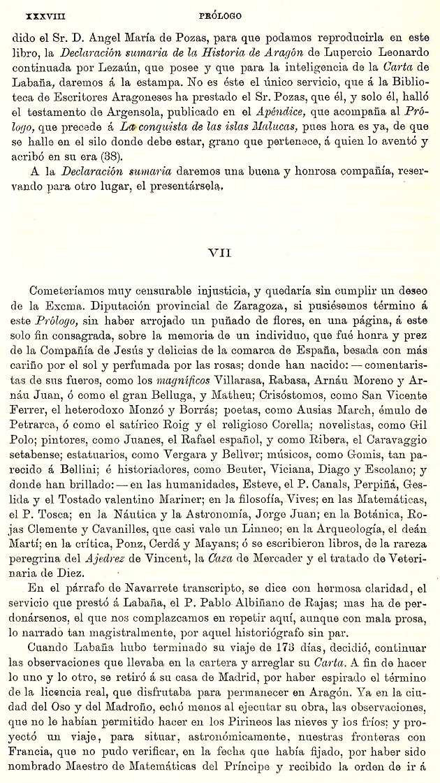 XXXVIII Prólogo. 1895 Itinerario Aragón Labanna