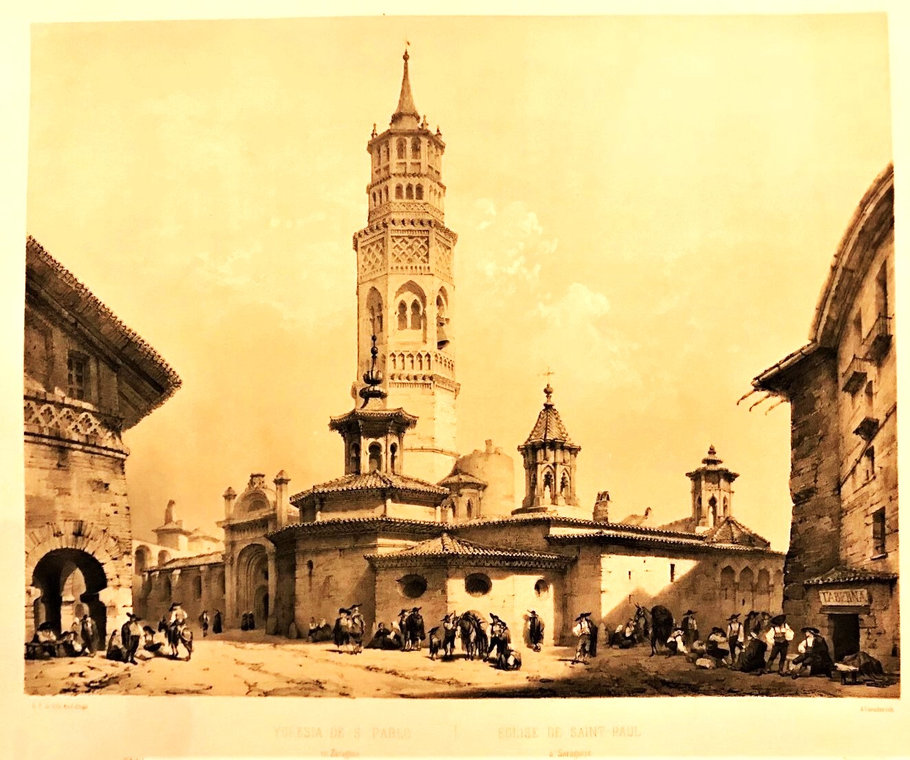 1850 Perez Villaamil, Jenaro Zaragoza Iglesia San Pablo 1850 Perez Villaamil, Jenaro Zaragoza Iglesia San Pablo