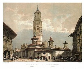 1850 Perez Villaamil, Jenaro Zaragoza Iglesia San Pablo 1850 Perez Villaamil, Jenaro Zaragoza Iglesia San Pablo