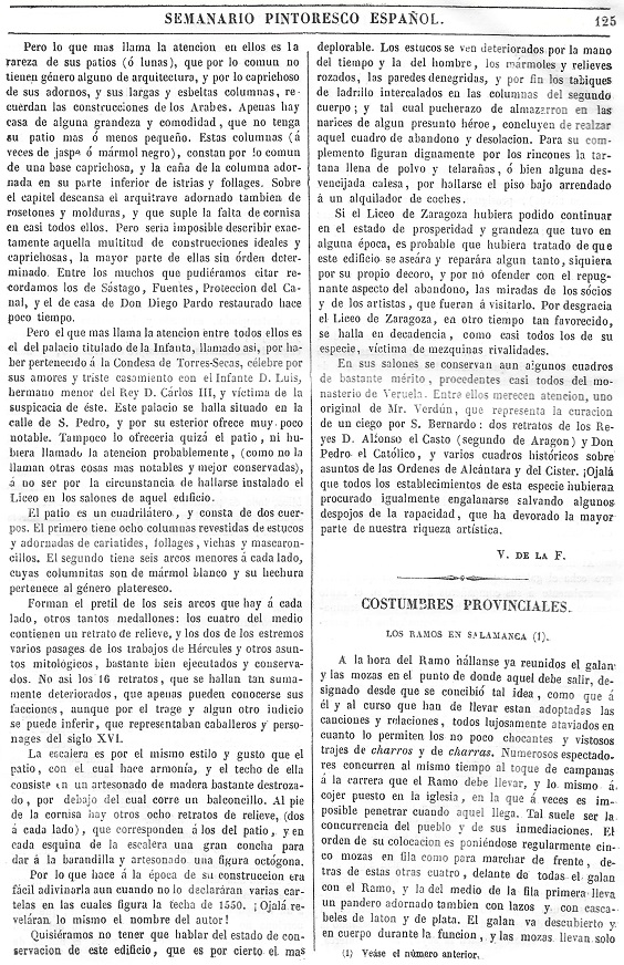 1844 Semanario Pintoresco Español. Página 125
