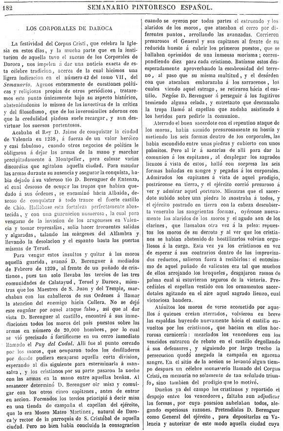 1844 Semanario Pintoresco Español. Página 182