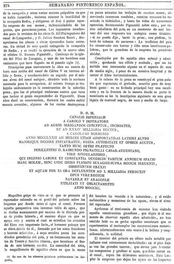 1844 Semanario Pintoresco Español. Página 274