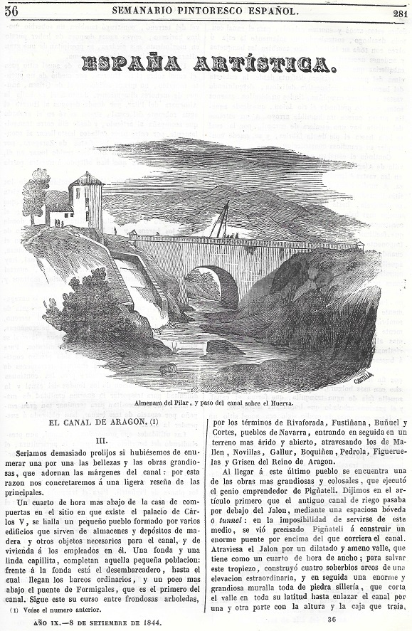 1844 Semanario Pintoresco Español. Página 281