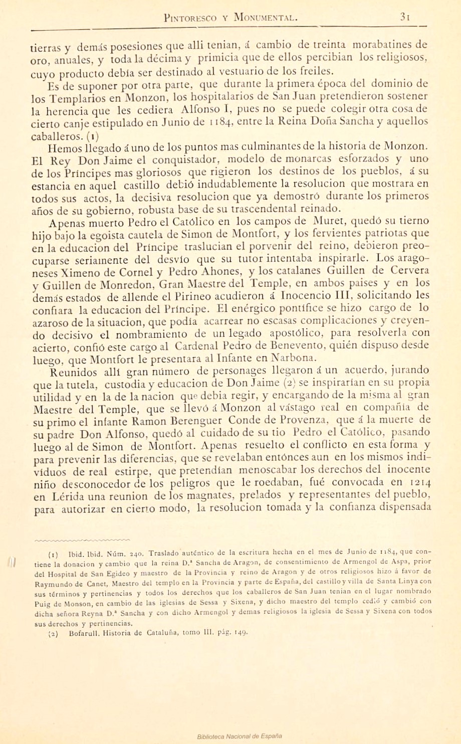 1882 Aragón histórico pintoresco y monumental. Página 31 1882 Aragón histórico pintoresco y monumental. Página 31