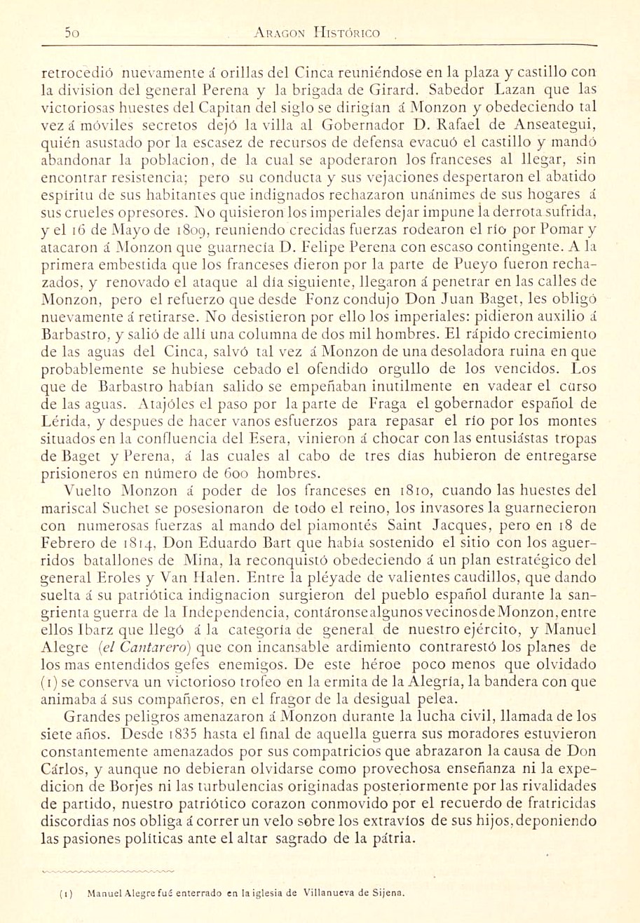 1882 Aragón histórico pintoresco y monumental. Página 50 1882 Aragón histórico pintoresco y monumental. Página 50