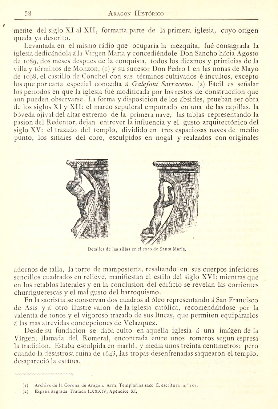 1882 Aragón histórico pintoresco y monumental. Página 58 1882 Aragón histórico pintoresco y monumental. Página 58