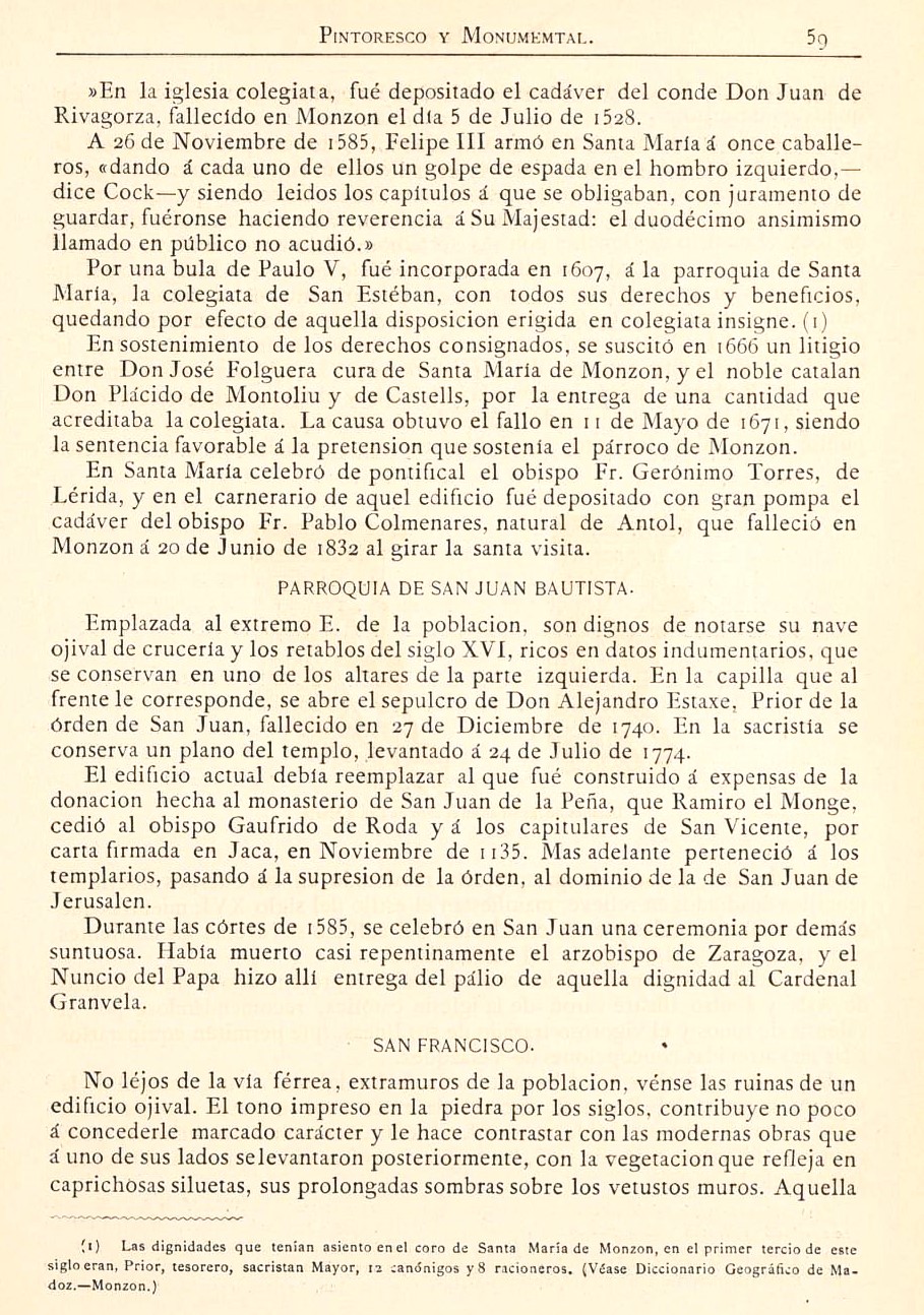 1882 Aragón histórico pintoresco y monumental. Página 59 1882 Aragón histórico pintoresco y monumental. Página 59