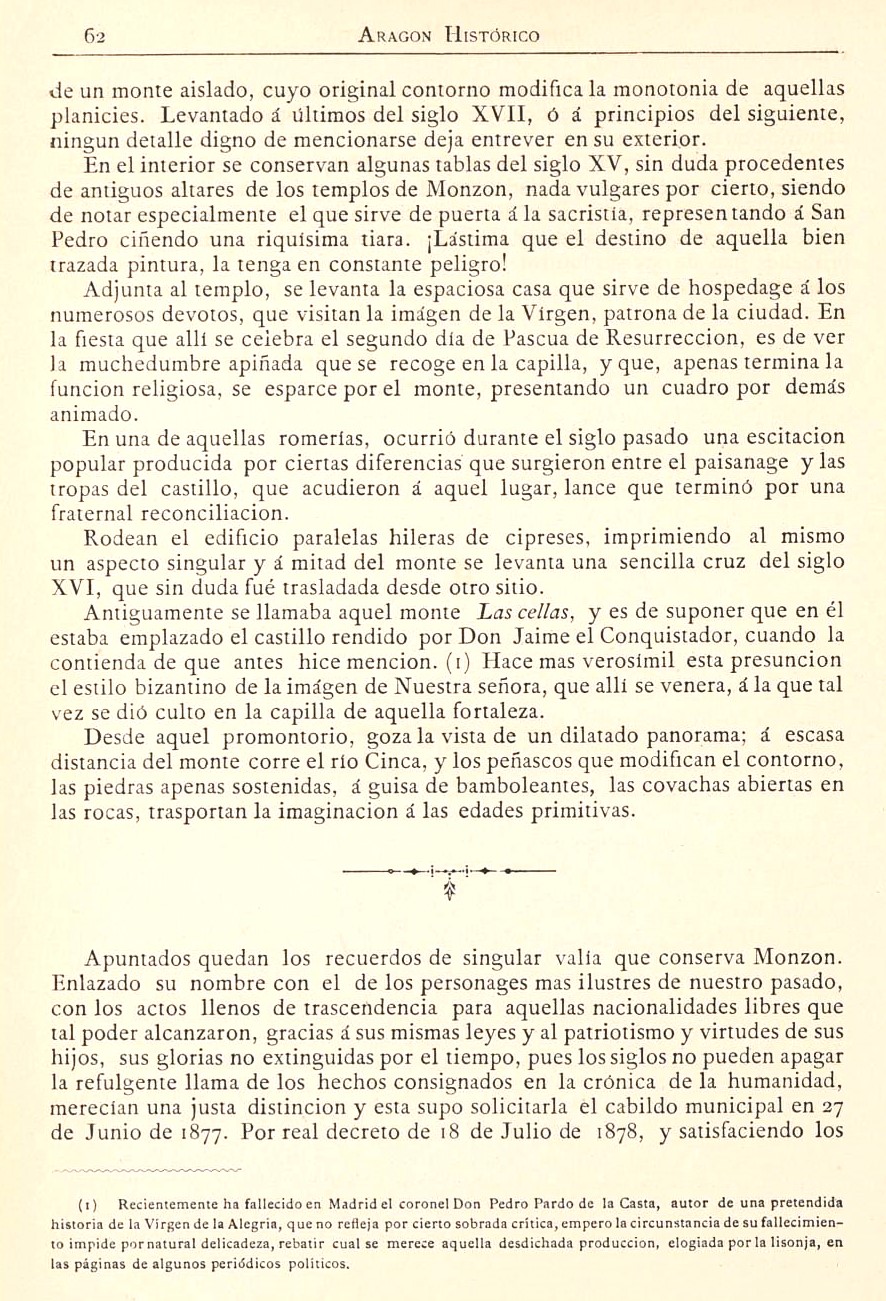 1882 Aragón histórico pintoresco y monumental. Página 62 1882 Aragón histórico pintoresco y monumental. Página 62