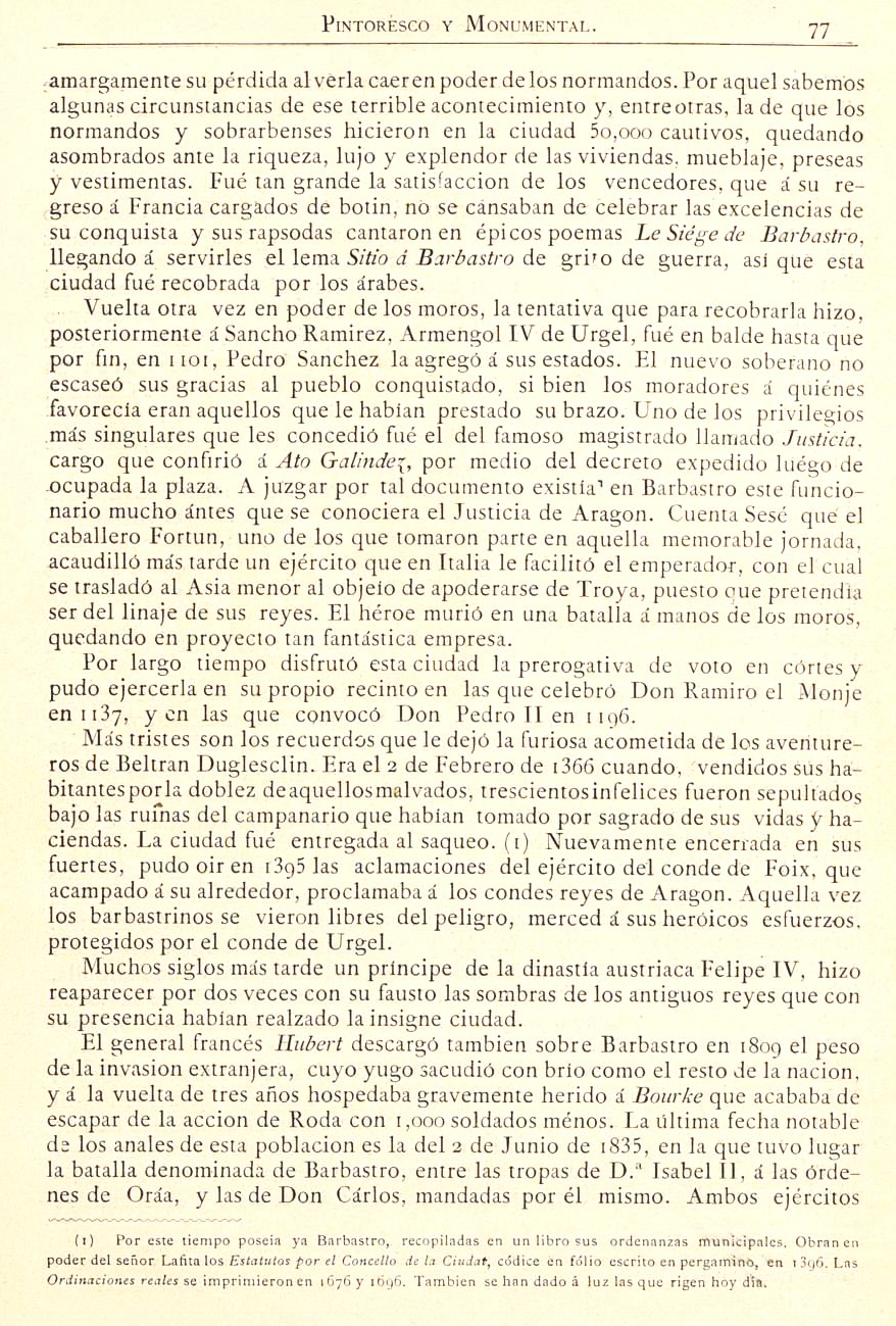 1882 Aragón histórico pintoresco y monumental. Página 77 1882 Aragón histórico pintoresco y monumental. Página 77