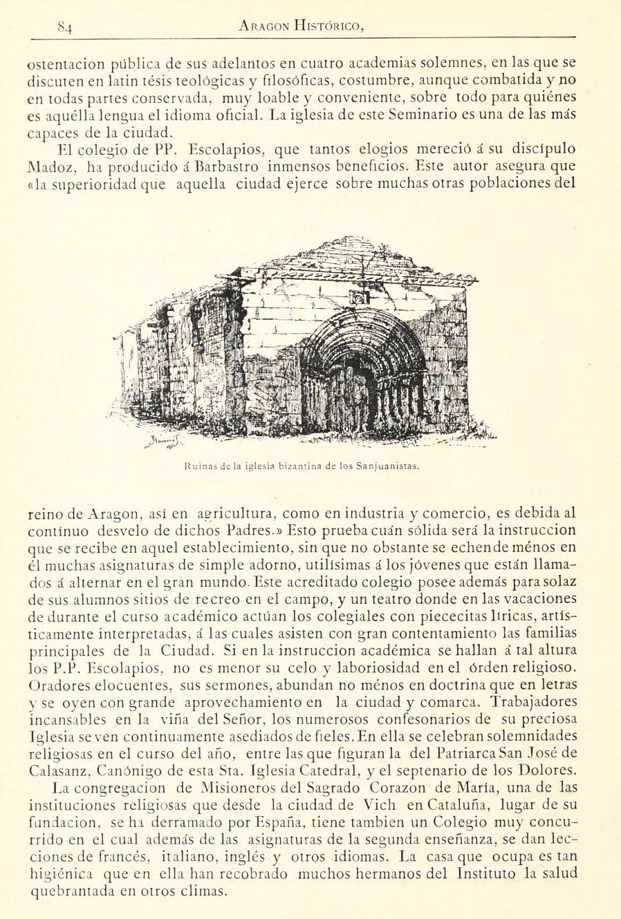 1882 Aragón histórico pintoresco y monumental. Página 84 1882 Aragón histórico pintoresco y monumental. Página 84