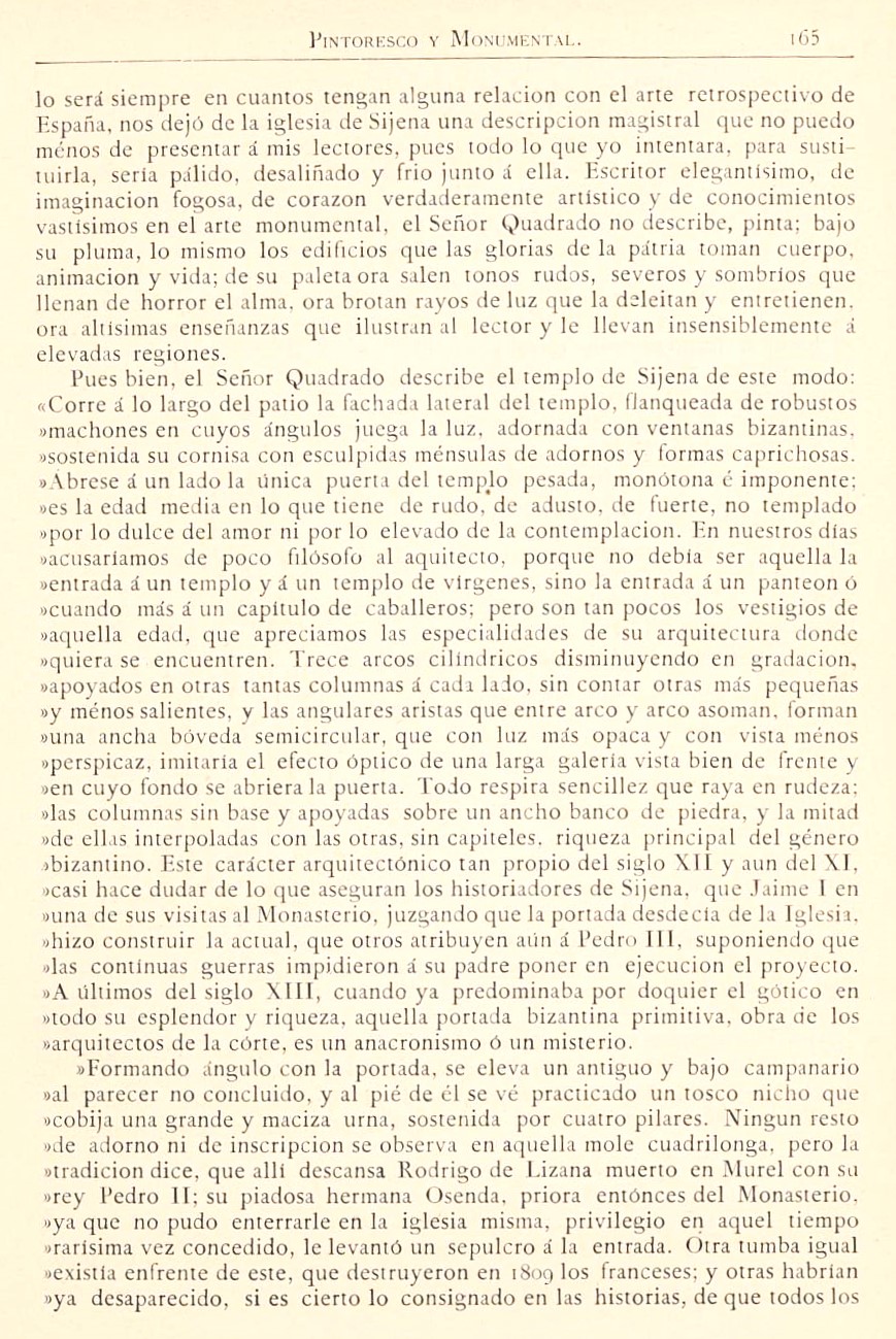 1882 Aragón histórico pintoresco y monumental. Página 165 1882 Aragón histórico pintoresco y monumental. Página 165