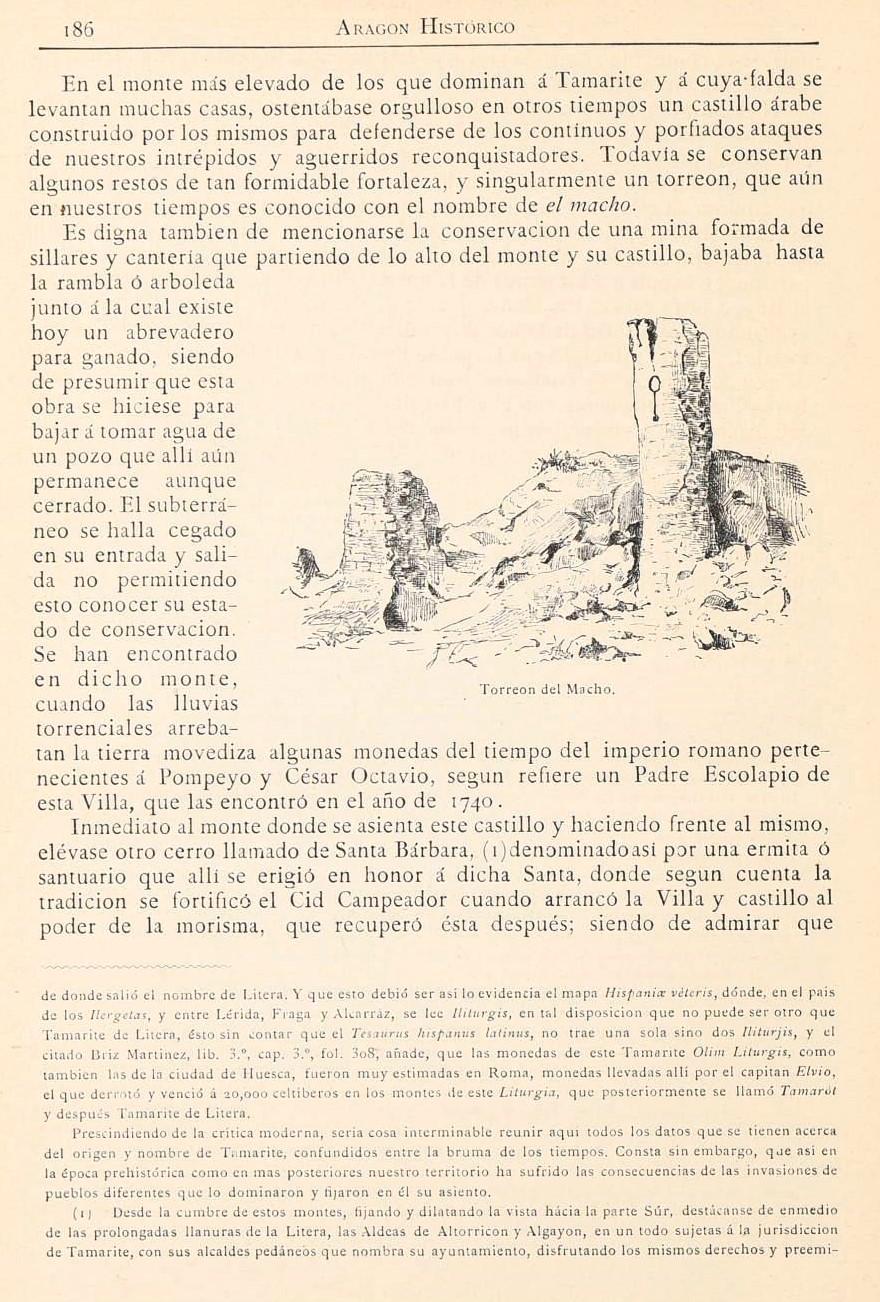 1882 Aragón histórico pintoresco y monumental. Página 186 1882 Aragón histórico pintoresco y monumental. Página 186