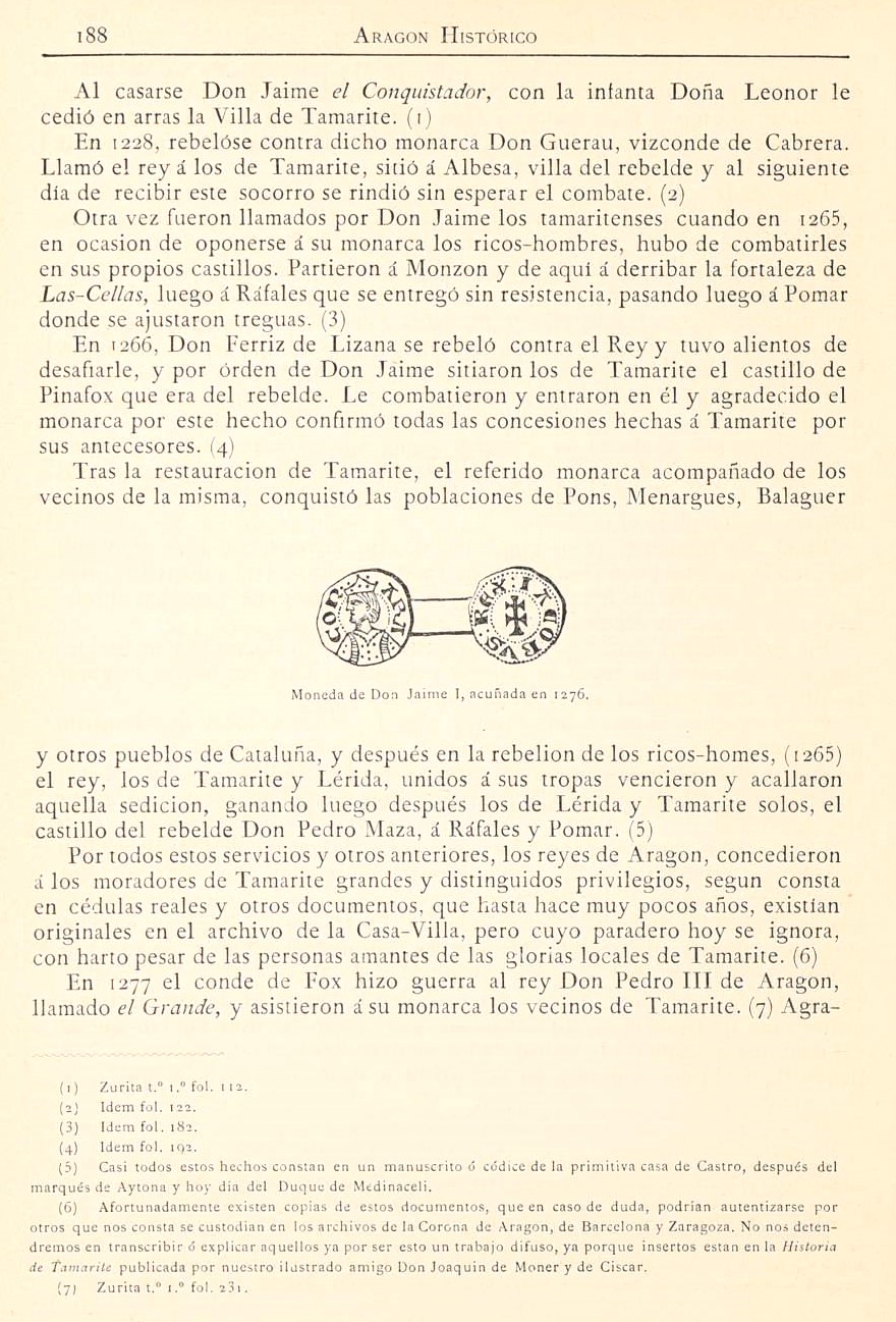 1882 Aragón histórico pintoresco y monumental. Página 188 1882 Aragón histórico pintoresco y monumental. Página 188