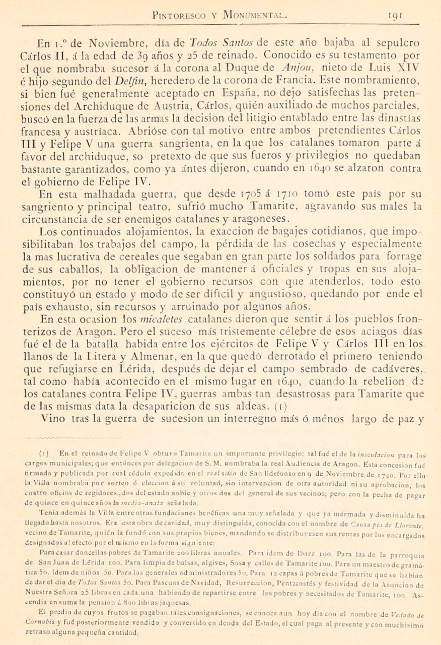 1882 Aragón histórico pintoresco y monumental. Página 191 1882 Aragón histórico pintoresco y monumental. Página 191