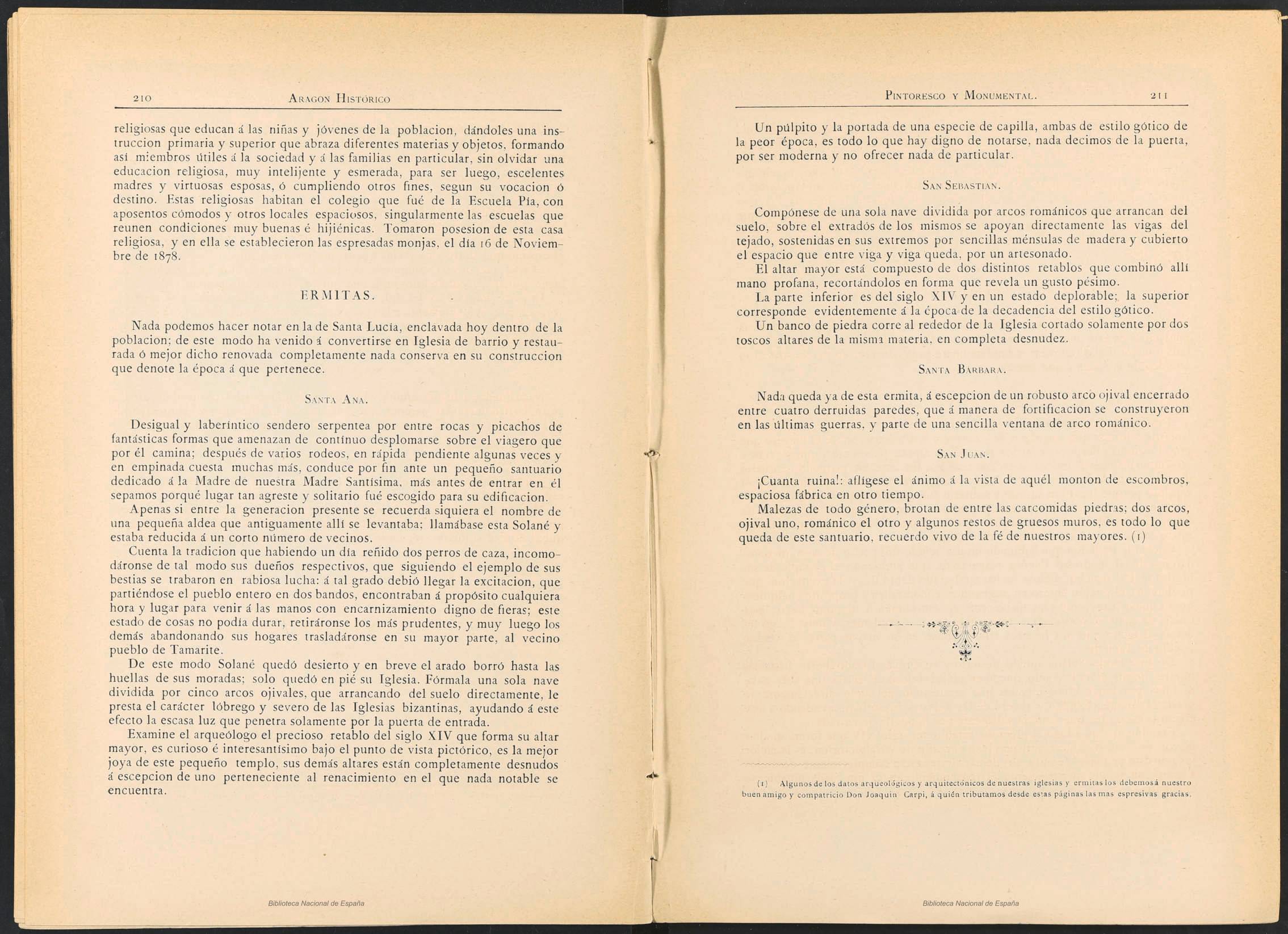 1882 Aragón histórico pintoresco y monumental. Página 211 1882 Aragón histórico pintoresco y monumental. Página 211