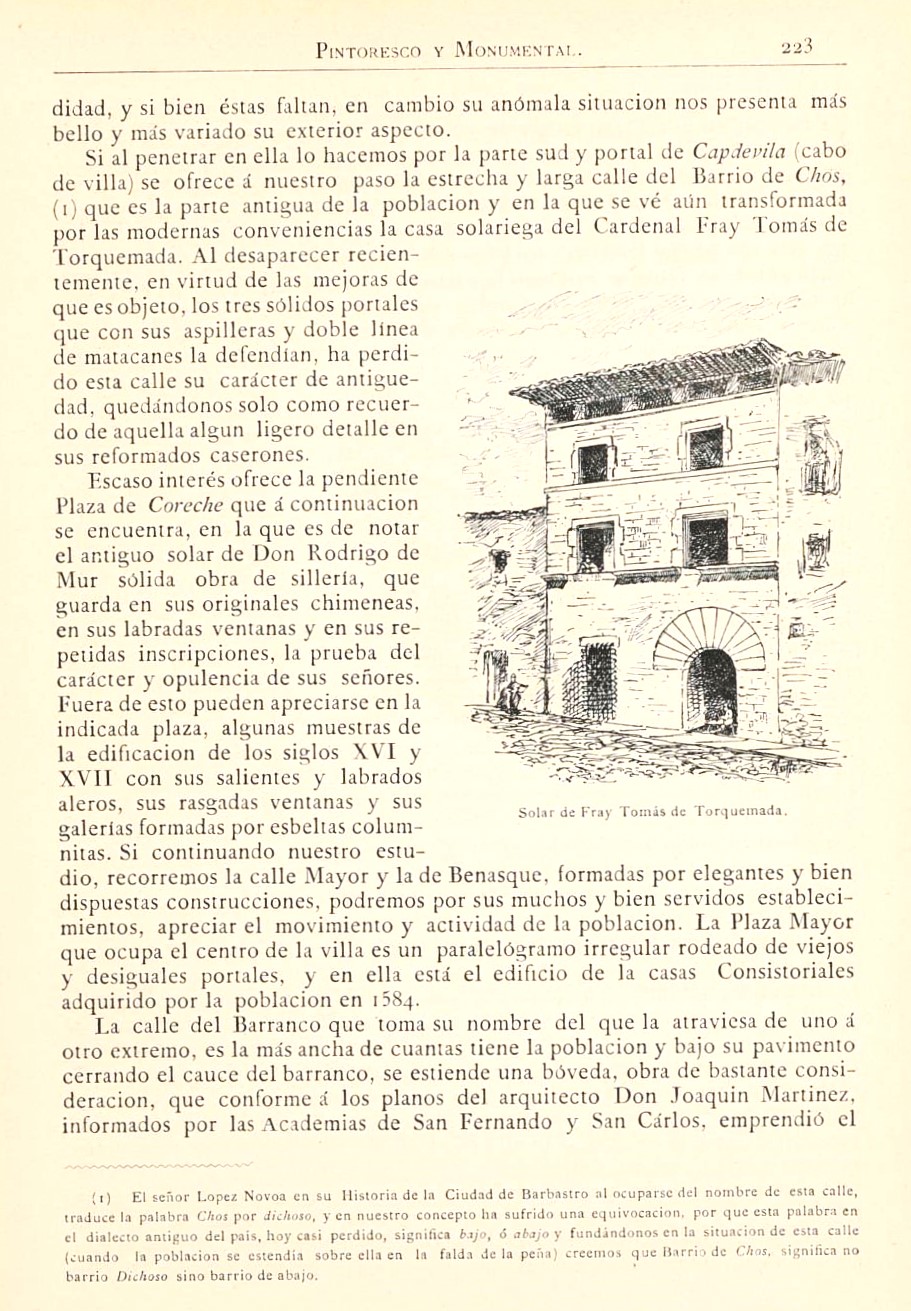 1882 Aragón histórico pintoresco y monumental. Página 223 1882 Aragón histórico pintoresco y monumental. Página 223