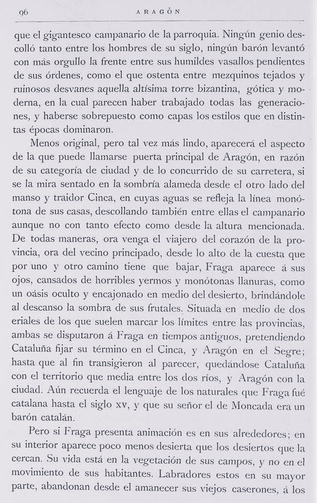 1886 Aragón bellezas de España. Página 96 1886 Aragón bellezas de España. Página 96